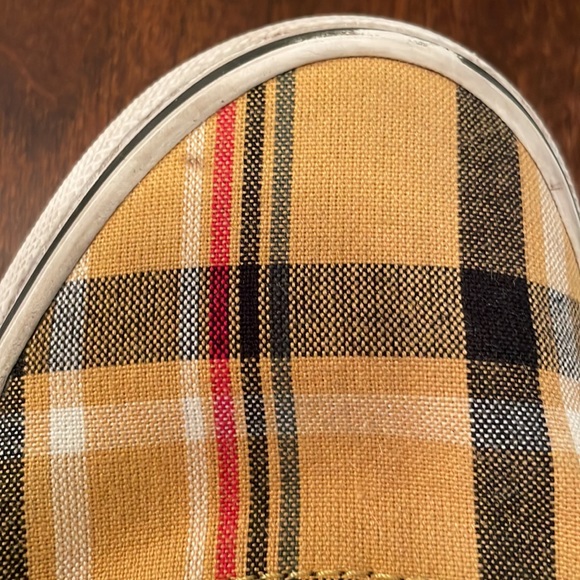 Vans Old Skool Gold & Black Plaid Print Lace Up Sneaker Size Women's 6.5/Men’s 5 - Picture 4 of 11
